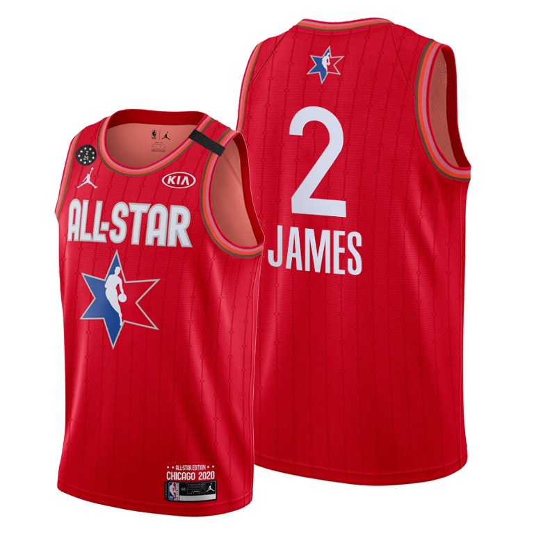 Men's Los Angeles Lakers LeBron James #2 NBA 2020 Game Western Conference All-Star Red Basketball Jersey BND6583GB